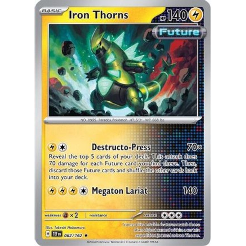 Iron Thorns 062/162  - Reverse Holofoil SV05 Temporal Forces - Rare