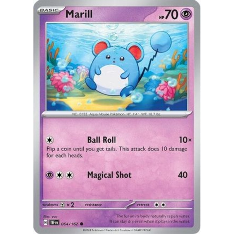 Marill 064/162  - Reverse Holofoil SV05 Temporal Forces - Common