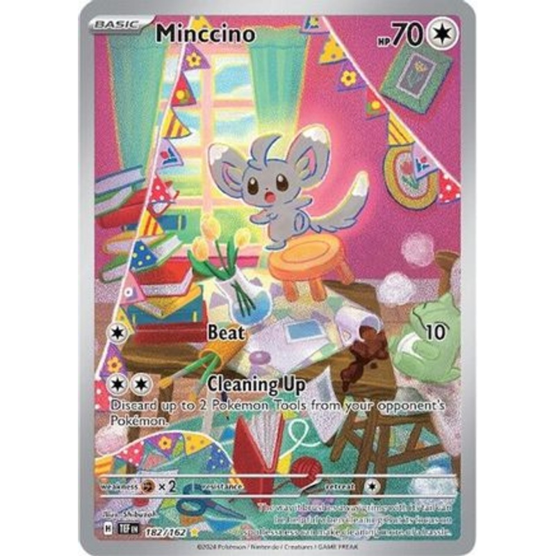 Minccino 182/162  - Holofoil SV05 Temporal Forces - Illustration Rare