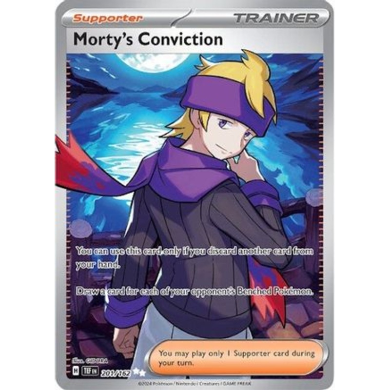 Morty's Conviction 201/162  - Holofoil SV05 Temporal Forces - Ultra Rare