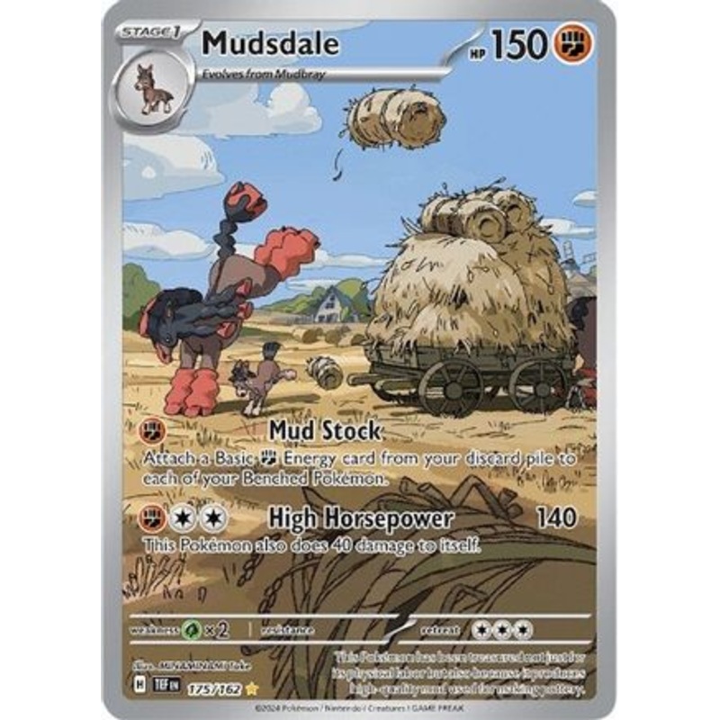 Mudsdale 175/162  - Holofoil SV05 Temporal Forces - Illustration Rare