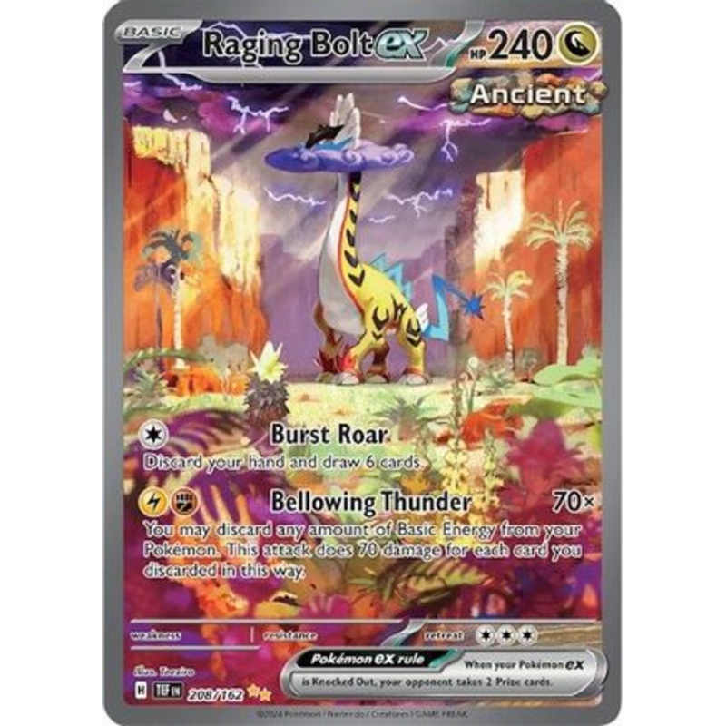 Raging Bolt ex 208/162  - Holofoil SV05 Temporal Forces - Special Illustration Rare