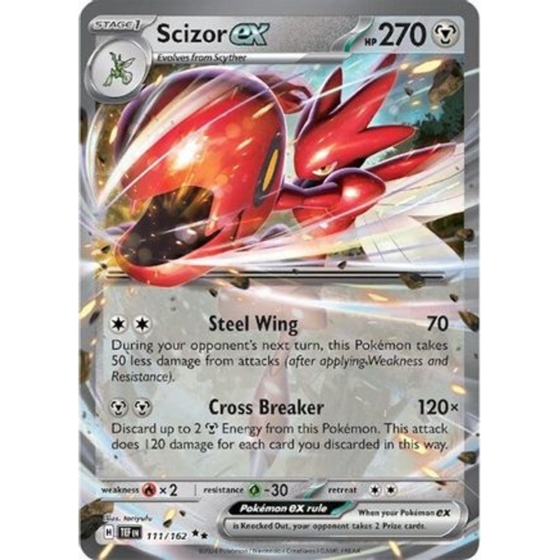 Scizor ex 111/162  - Holofoil SV05 Temporal Forces - Double Rare