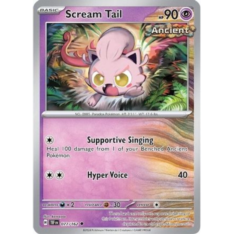 Scream Tail 077/162  - Reverse Holofoil SV05 Temporal Forces - Uncommon