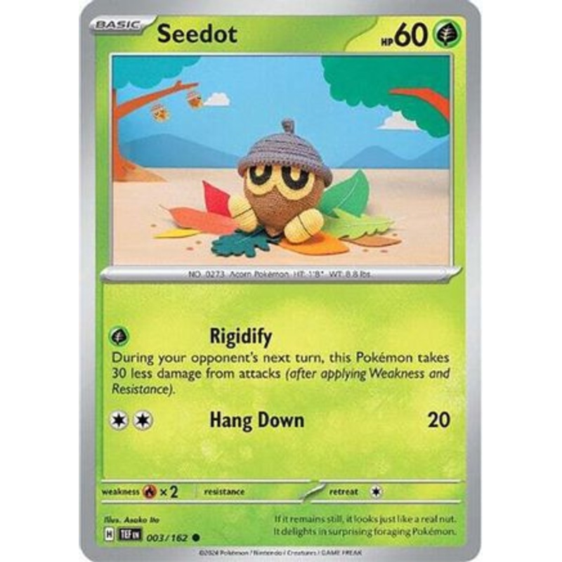 Seedot 003/162  - Reverse Holofoil SV05 Temporal Forces - Common