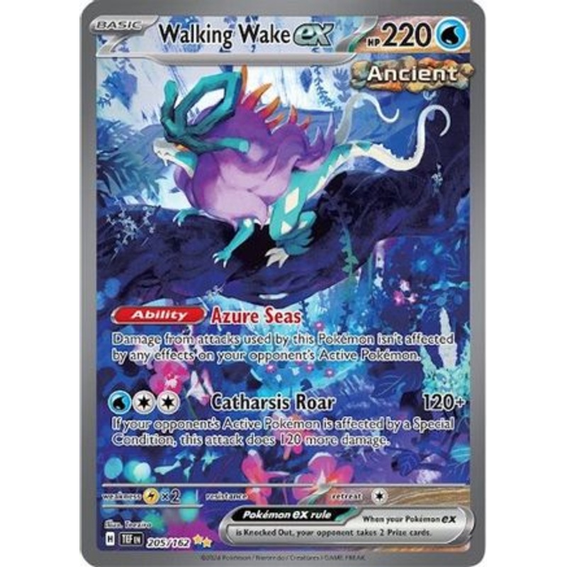 Walking Wake ex 205/162  - Holofoil SV05 Temporal Forces - Special Illustration Rare