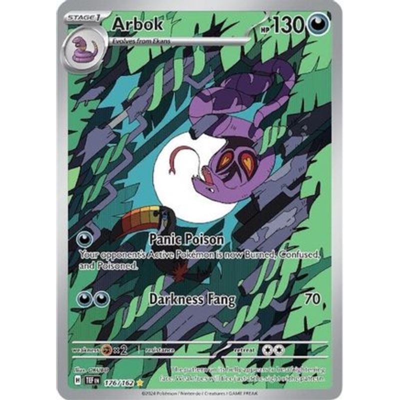 Arbok 176/162  - Holofoil SV05 Temporal Forces - Illustration Rare