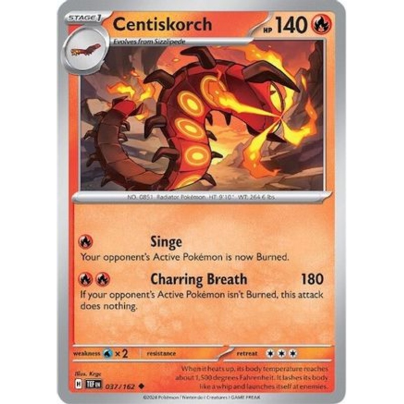 Centiskorch 037/162  SV05 Temporal Forces - Uncommon