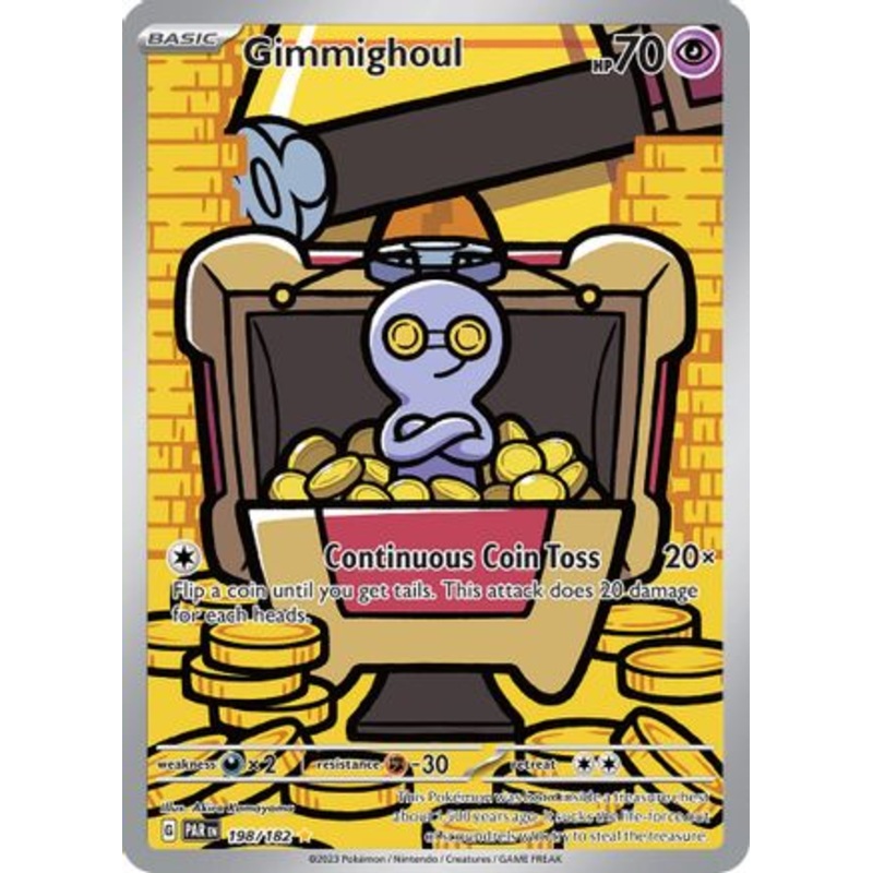 Gimmighoul 198/182  - Holofoil SV04 Paradox Rift - Illustration Rare