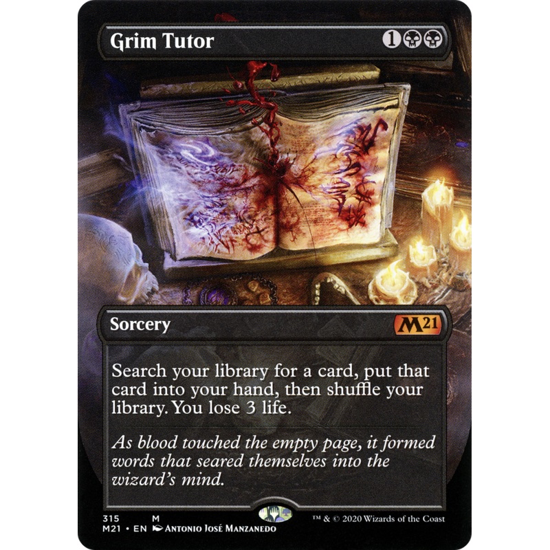 Grim Tutor (M21-315) - Core Set 2021 (Borderless) Foil