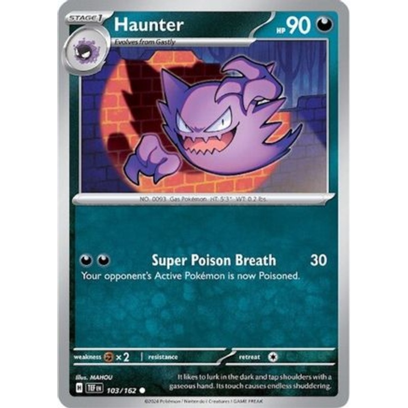 Haunter 103/162  - Reverse Holofoil SV05 Temporal Forces - Common