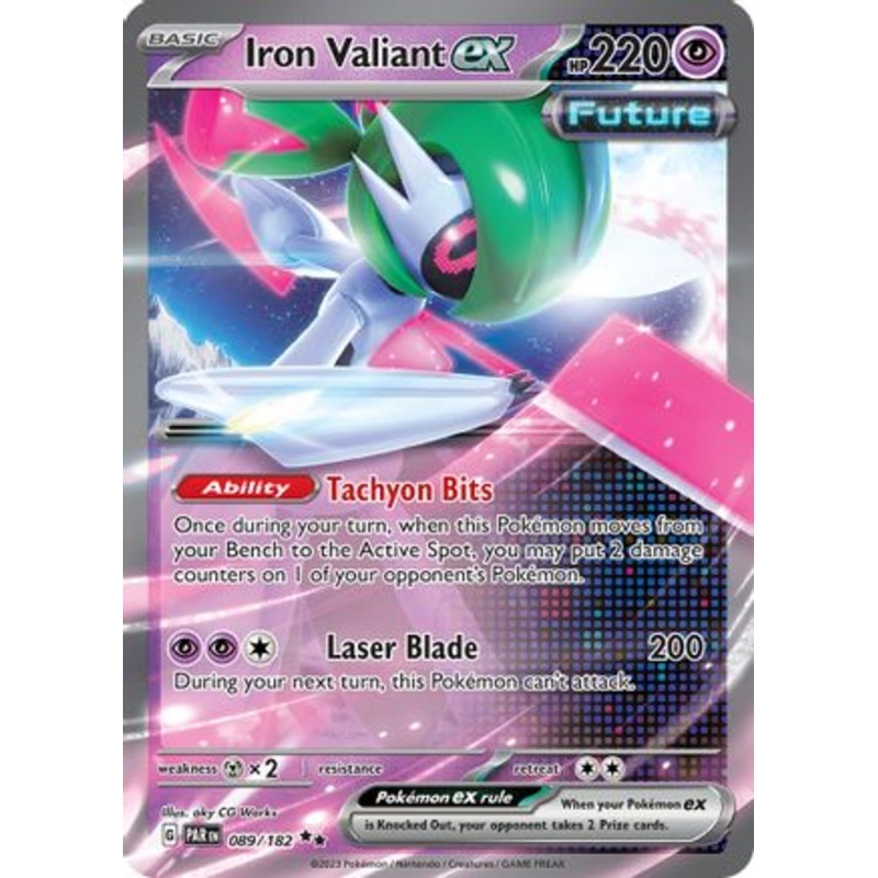 Iron Valiant ex 089/182  - Holofoil SV04 Paradox Rift - Double Rare