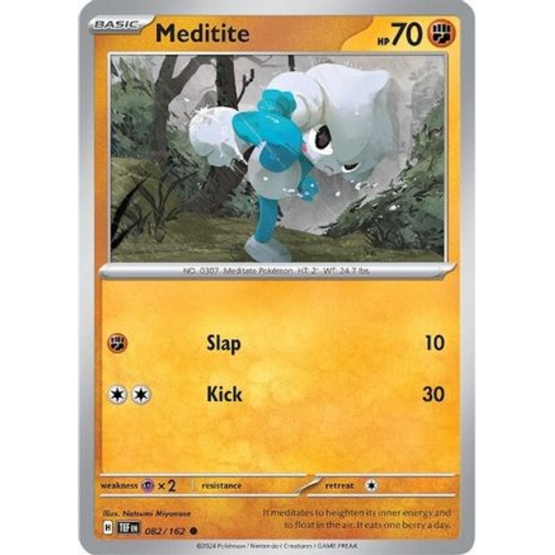 Meditite 082/162  - Reverse Holofoil SV05 Temporal Forces - Common