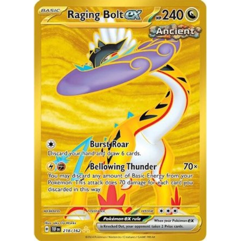 Raging Bolt ex 218/162  - Holofoil SV05 Temporal Forces - Hyper Rare