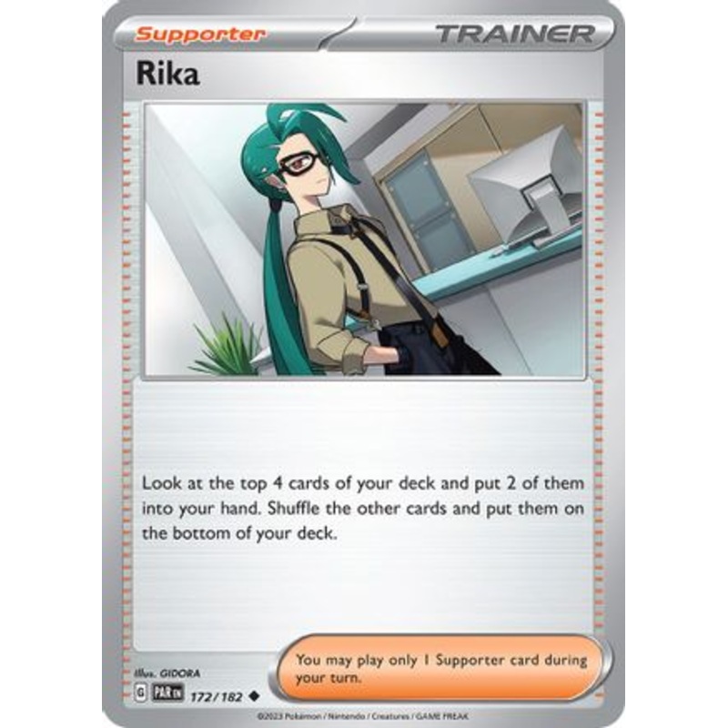 Rika 172/182  - Reverse Holofoil SV04 Paradox Rift - Uncommon