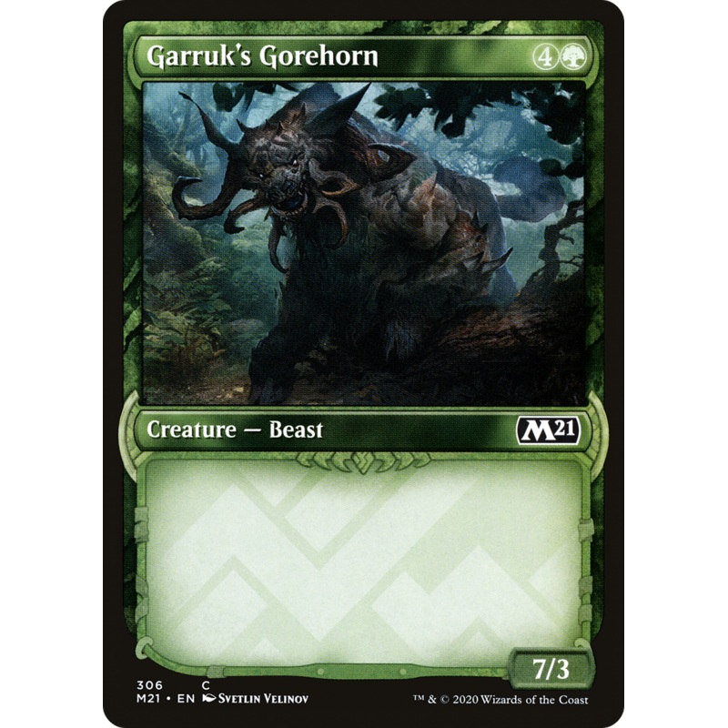 Garruk's Gorehorn (M21-306) - Core Set 2021: (Showcase) Foil