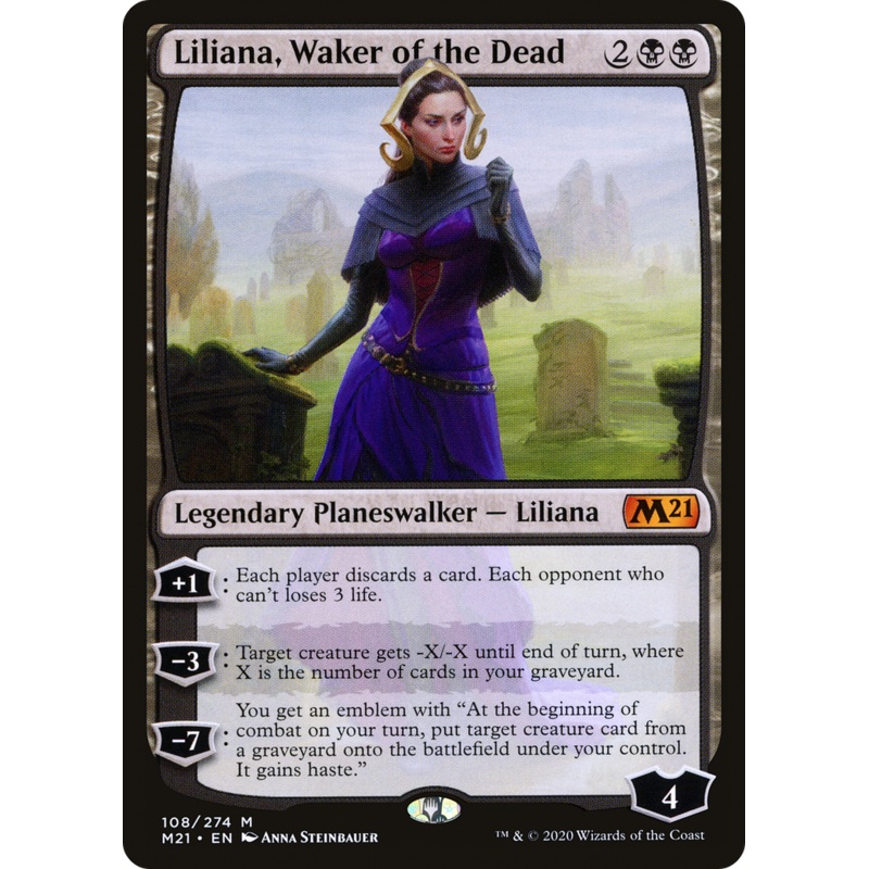 Liliana, Waker of the Dead (M21-108) - Core Set 2021