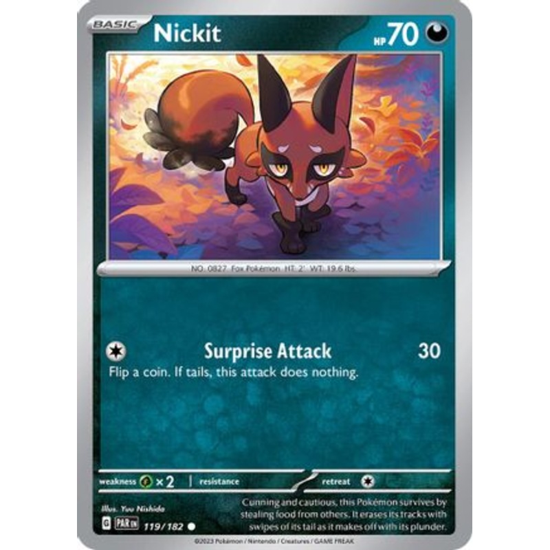 Nickit 119/182  - Reverse Holofoil SV04 Paradox Rift - Common