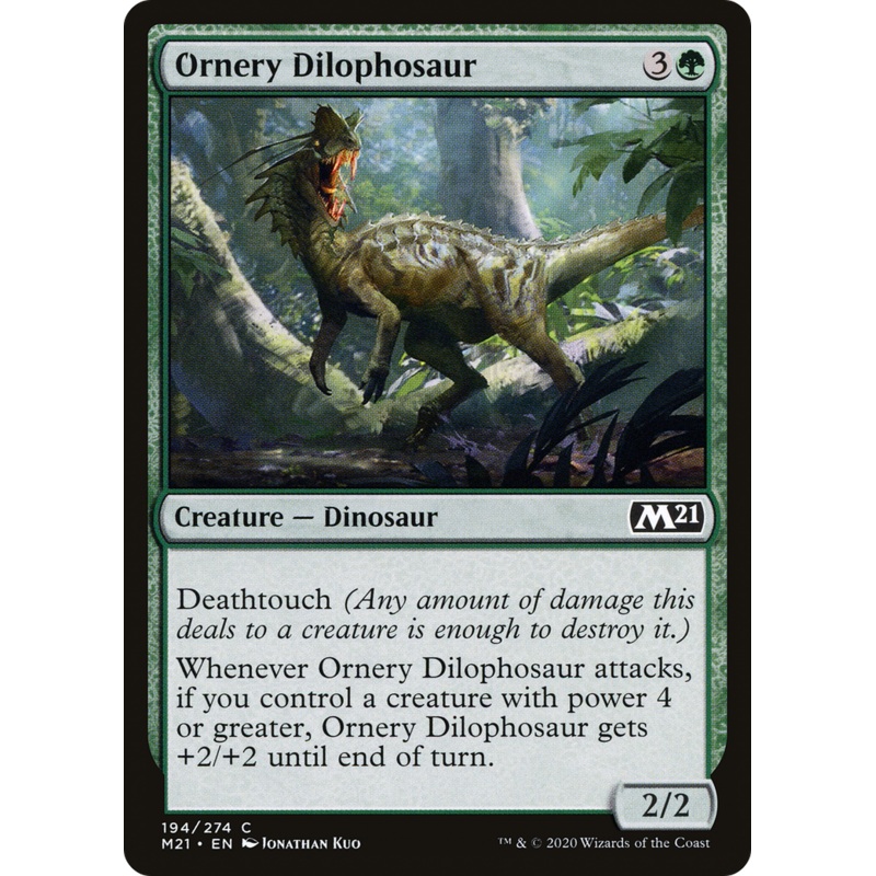 Ornery Dilophosaur (M21-194) - Core Set 2021 Foil