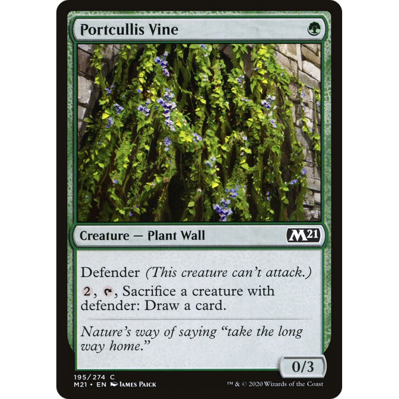 Portcullis Vine (M21-195) - Core Set 2021 Foil