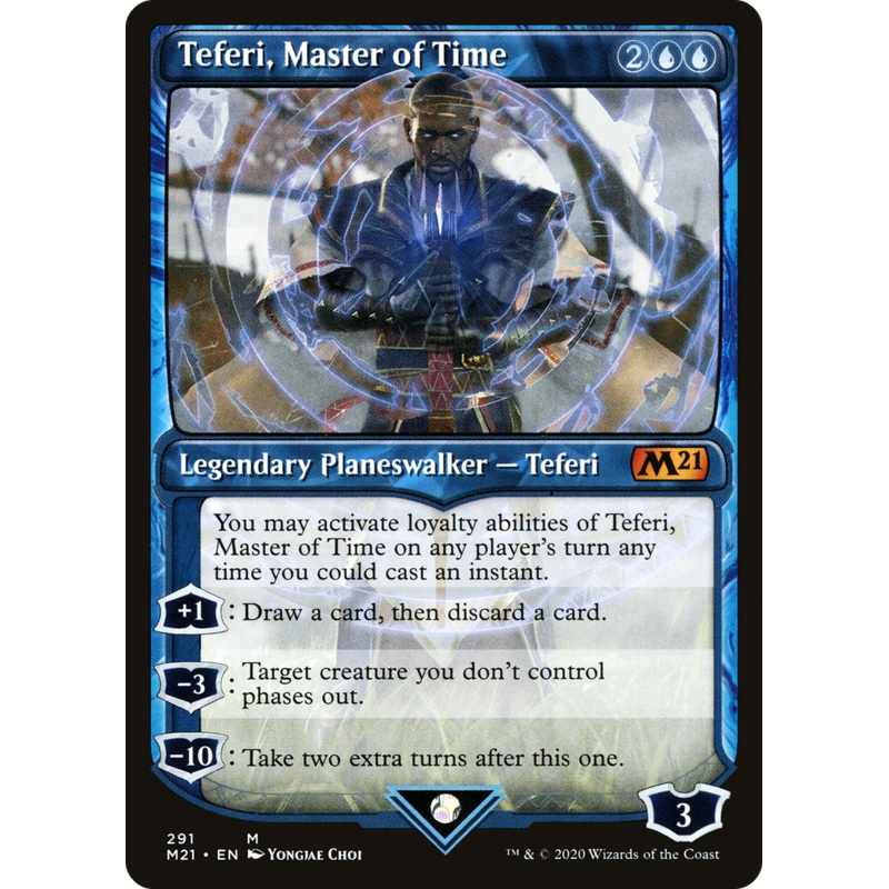 Teferi, Master of Time (M21-291) - Core Set 2021: (Showcase) Foil