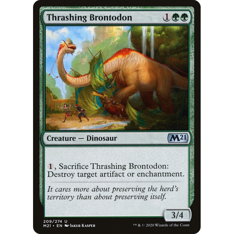 Thrashing Brontodon (M21-209) - Core Set 2021 Foil