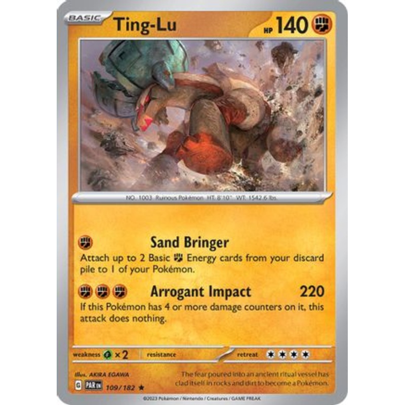 Ting-Lu 109/182  - Reverse Holofoil SV04 Paradox Rift - Rare