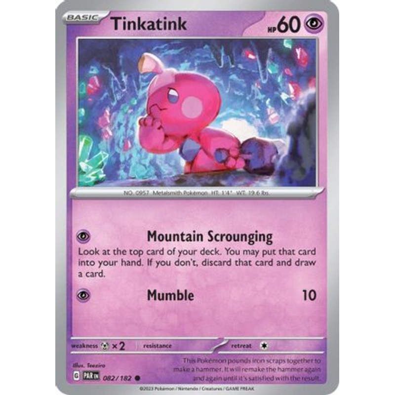 Tinkatink 082/182  - Reverse Holofoil SV04 Paradox Rift - Common