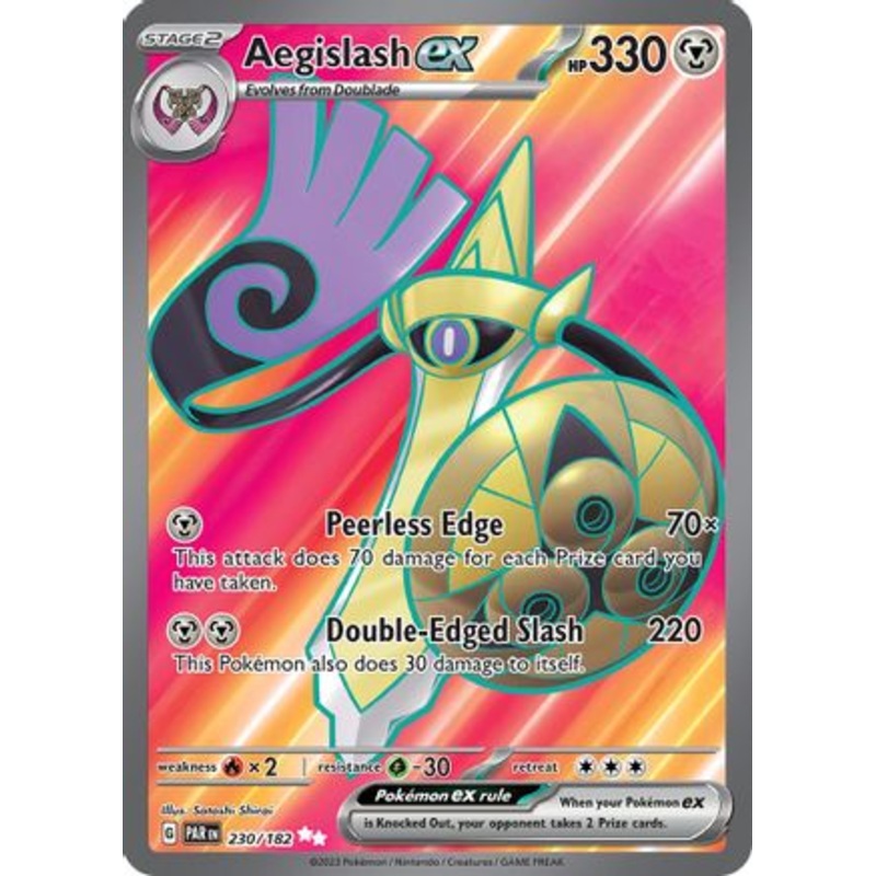 Aegislash ex 230/182  - Holofoil SV04 Paradox Rift - Ultra Rare