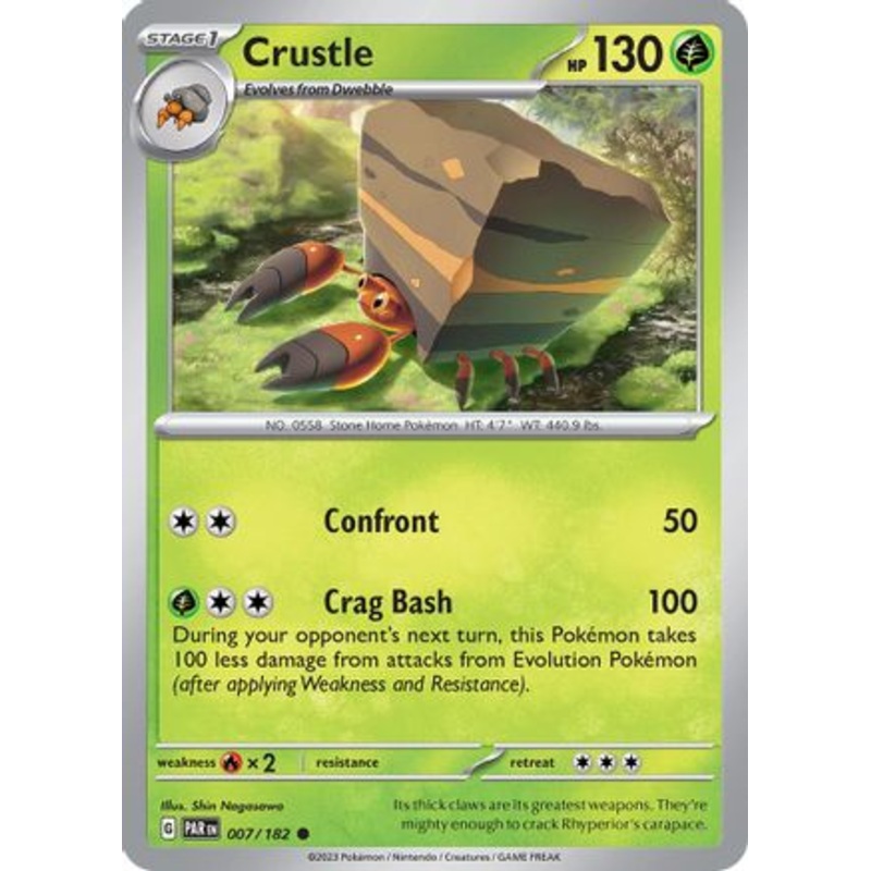 Crustle 007/182  - Reverse Holofoil SV04 Paradox Rift - Common