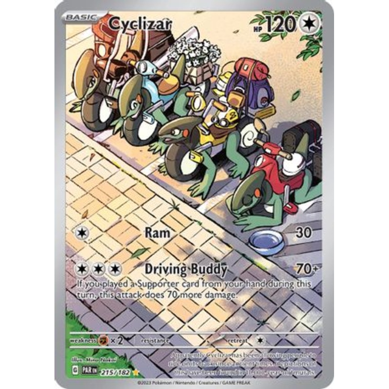 Cyclizar 215/182  - Holofoil SV04 Paradox Rift - Illustration Rare