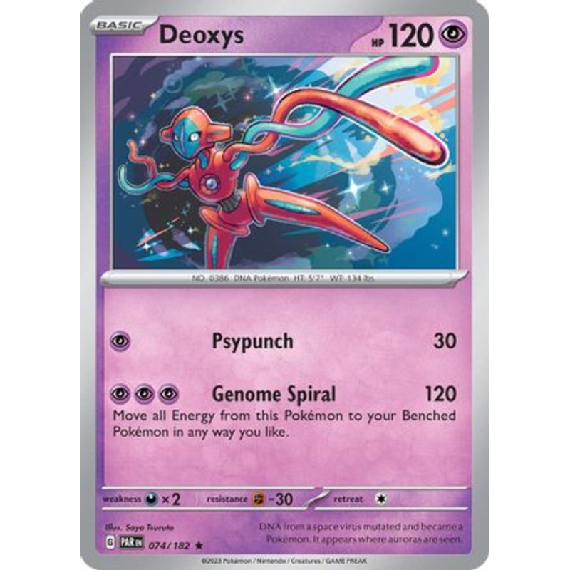 Deoxys 074/182  - Holofoil SV04 Paradox Rift - Rare