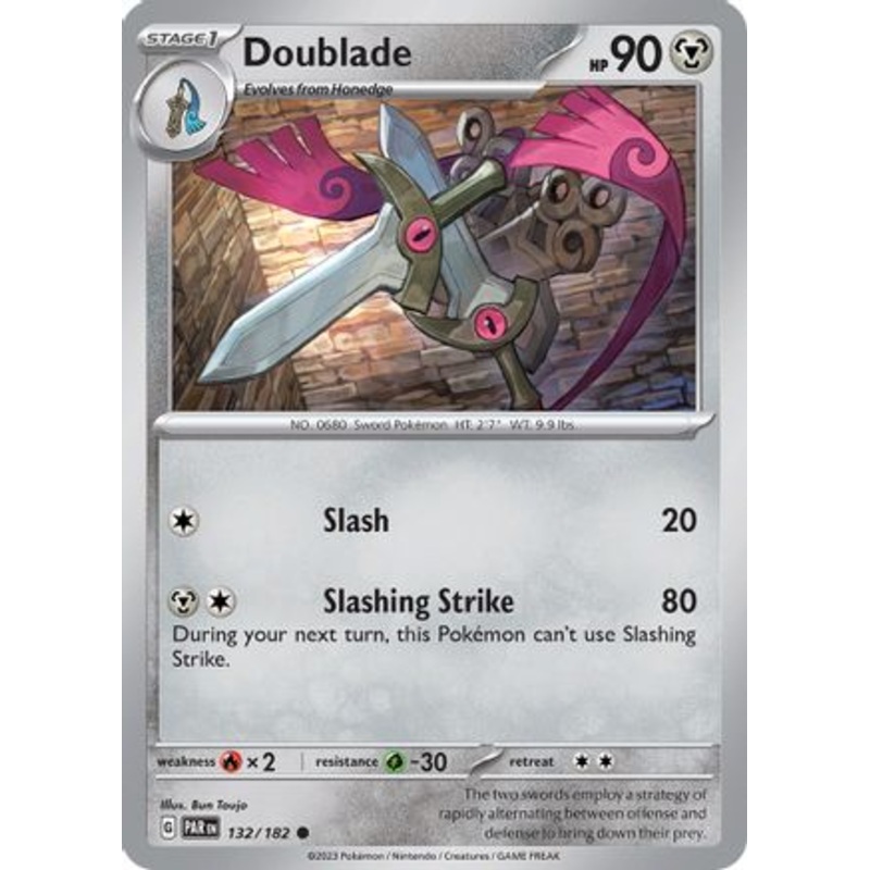 Doublade 132/182  - Reverse Holofoil SV04 Paradox Rift - Common