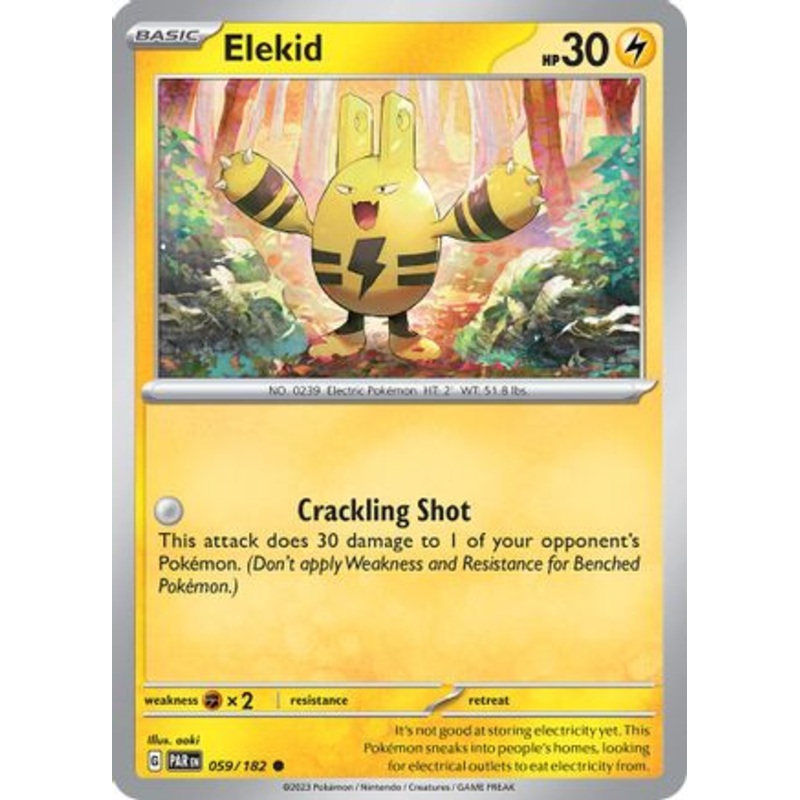 Elekid 059/182  - Reverse Holofoil SV04 Paradox Rift - Common