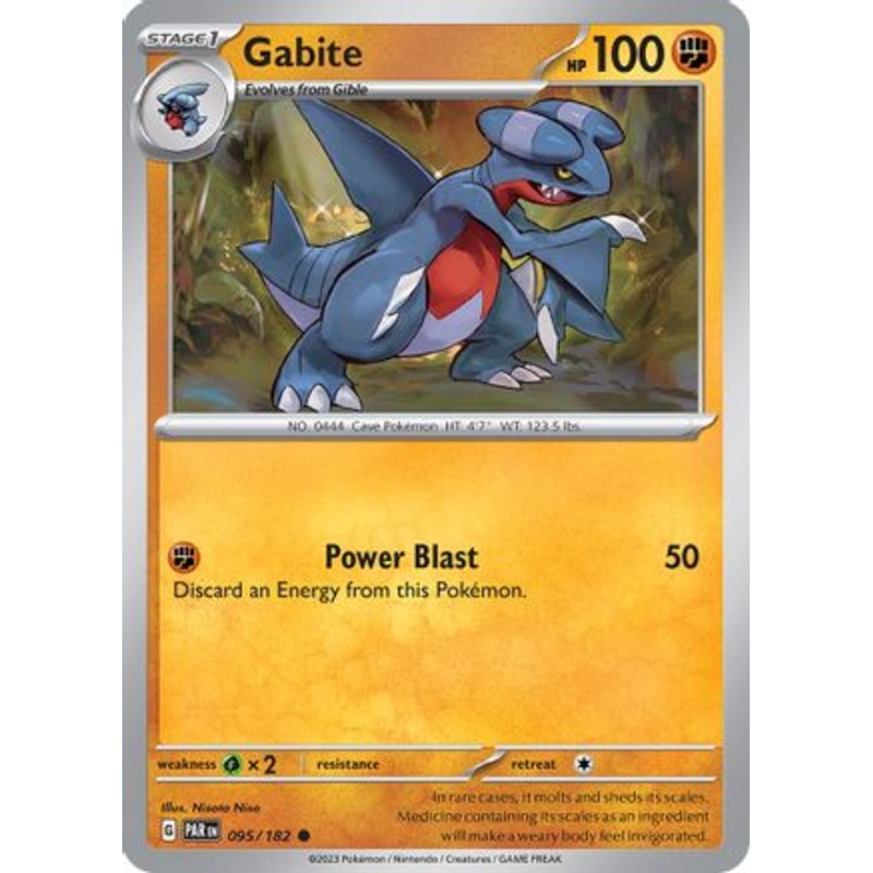 Gabite 095/182  - Reverse Holofoil SV04 Paradox Rift - Common