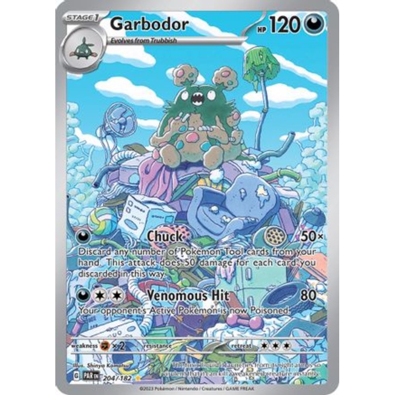 Garbodor 204/182  - Holofoil SV04 Paradox Rift - Illustration Rare