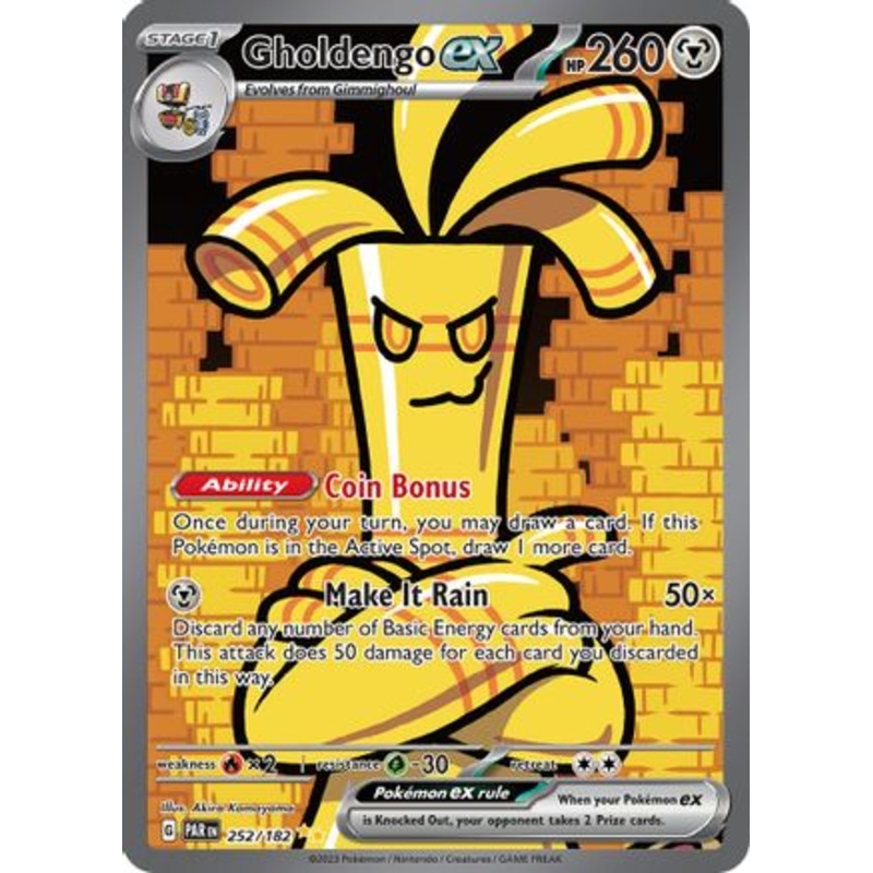 Gholdengo ex 252/182  - Holofoil SV04 Paradox Rift - Special Illustration Rare