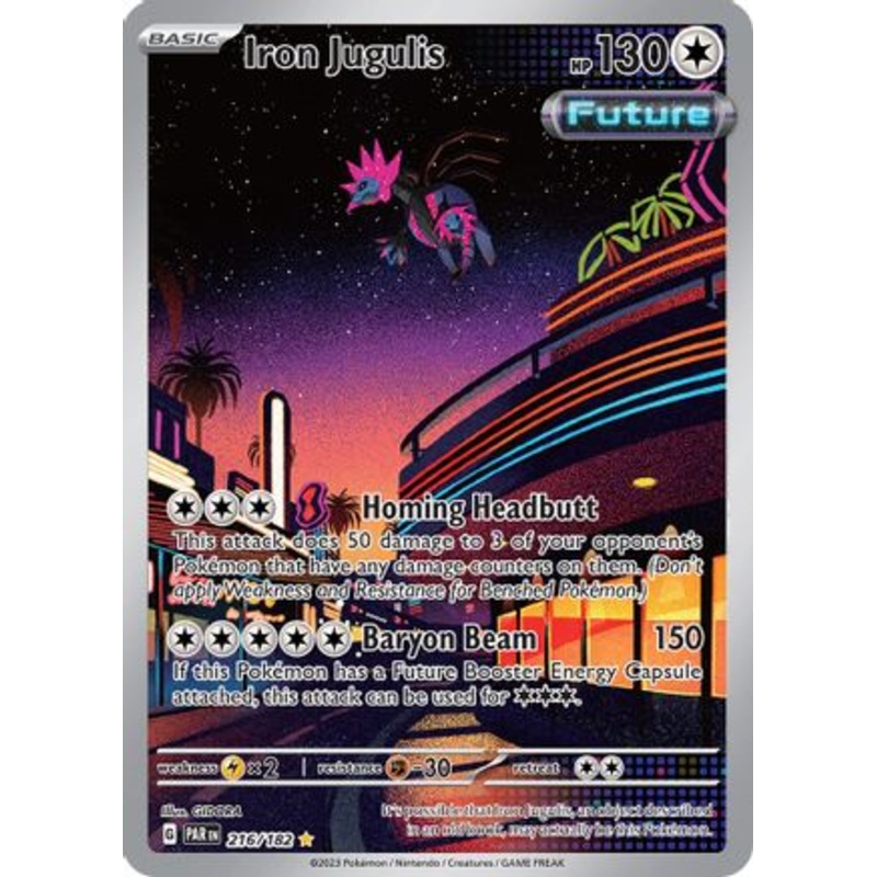 Iron Jugulis 216/182  - Holofoil SV04 Paradox Rift - Illustration Rare