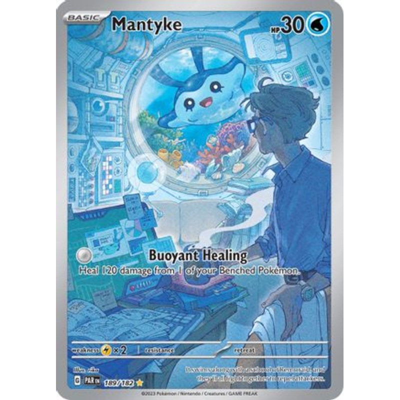 Mantyke 189/182  - Holofoil SV04 Paradox Rift - Illustration Rare