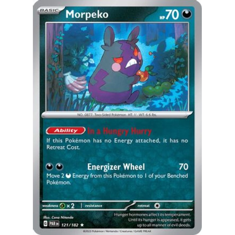 Morpeko 121/182  - Reverse Holofoil SV04 Paradox Rift - Rare