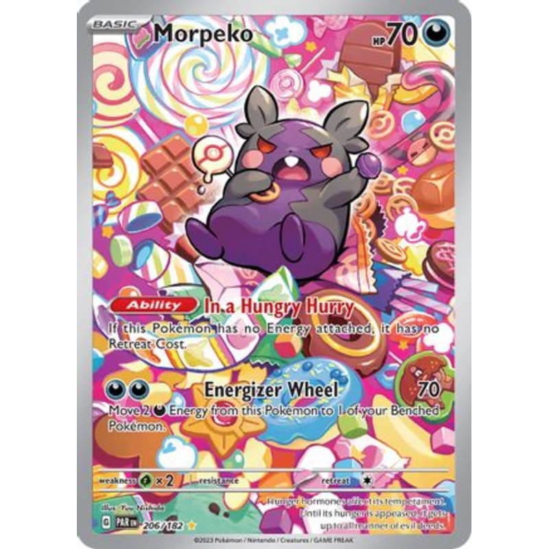 Morpeko 206/182  - Holofoil SV04 Paradox Rift - Illustration Rare