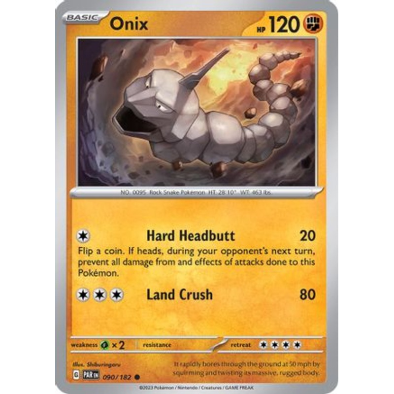 Onix 090/182  - Reverse Holofoil SV04 Paradox Rift - Common