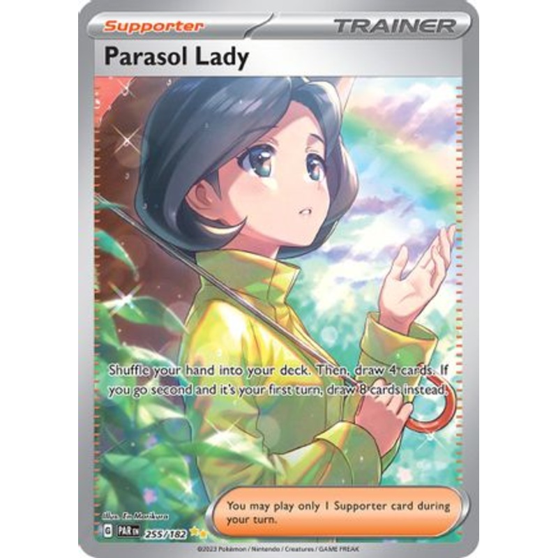 Parasol Lady 255/182  - Holofoil SV04 Paradox Rift - Special Illustration Rare