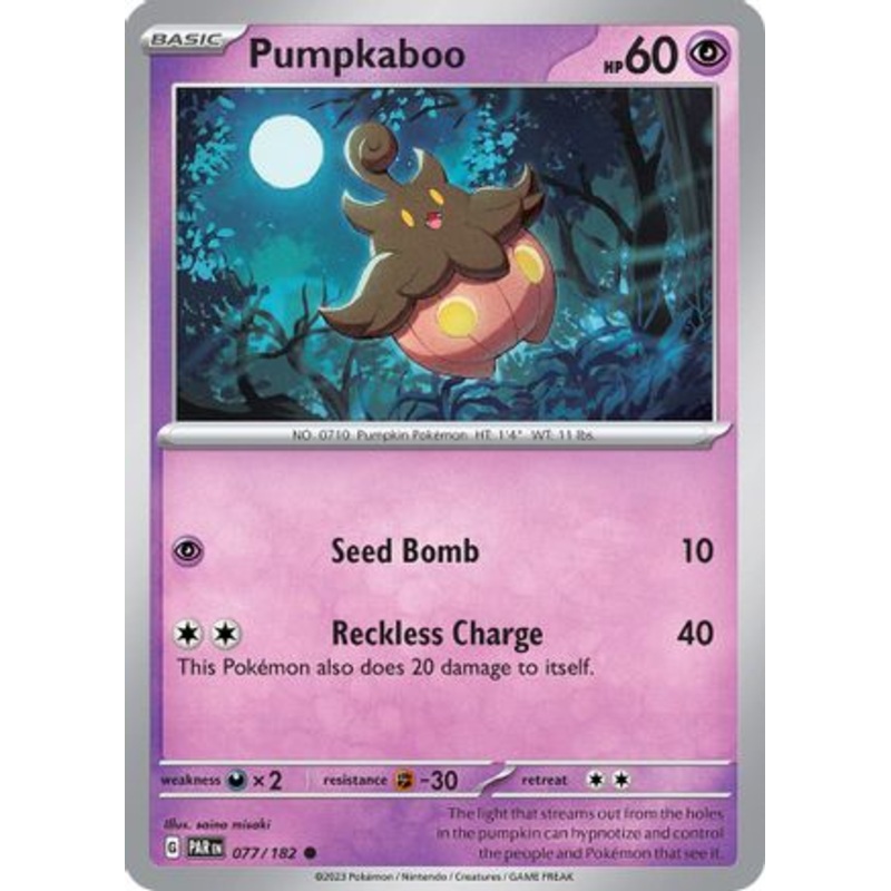 Pumpkaboo 077/182  - Reverse Holofoil SV04 Paradox Rift - Common