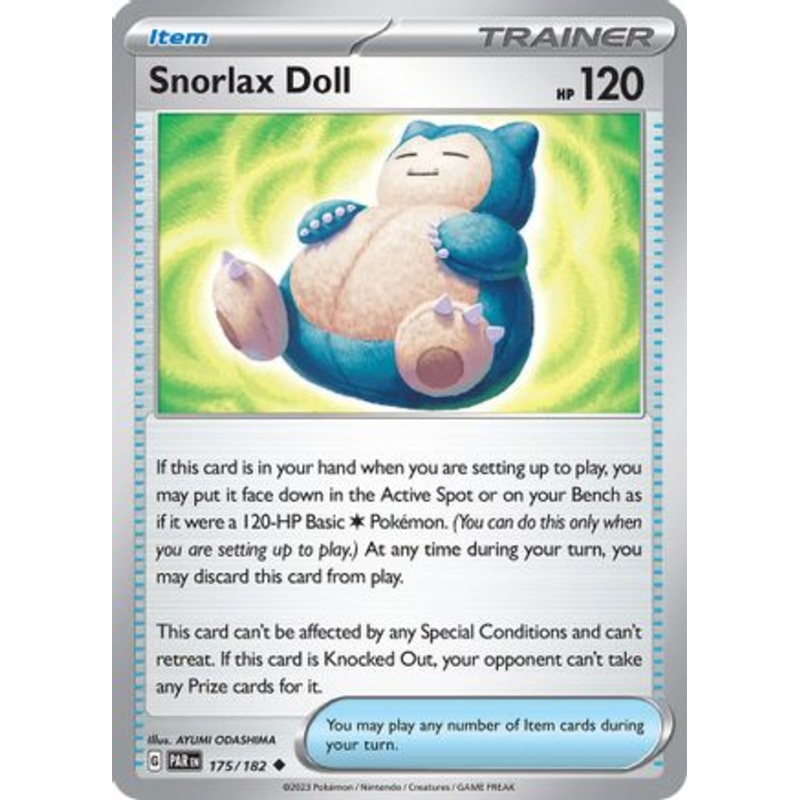 Snorlax Doll 175/182  - Reverse Holofoil SV04 Paradox Rift - Uncommon