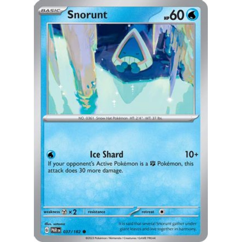 Snorunt 037/182  - Reverse Holofoil SV04 Paradox Rift - Common