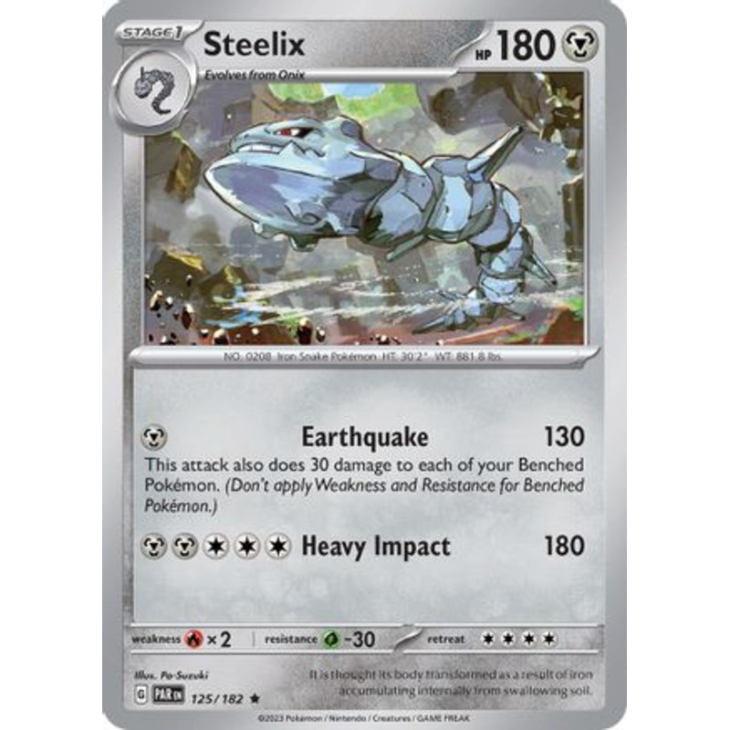 Steelix 125/182  - Reverse Holofoil SV04 Paradox Rift - Rare