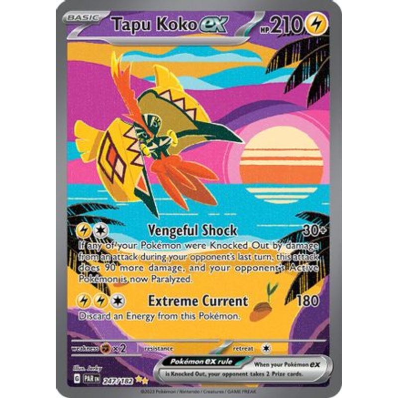 Tapu Koko ex 247/182  - Holofoil SV04 Paradox Rift - Special Illustration Rare