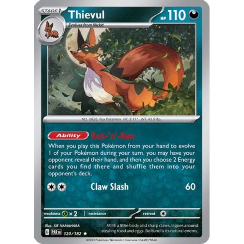 Thievul 120/182  - Holofoil SV04 Paradox Rift - Rare