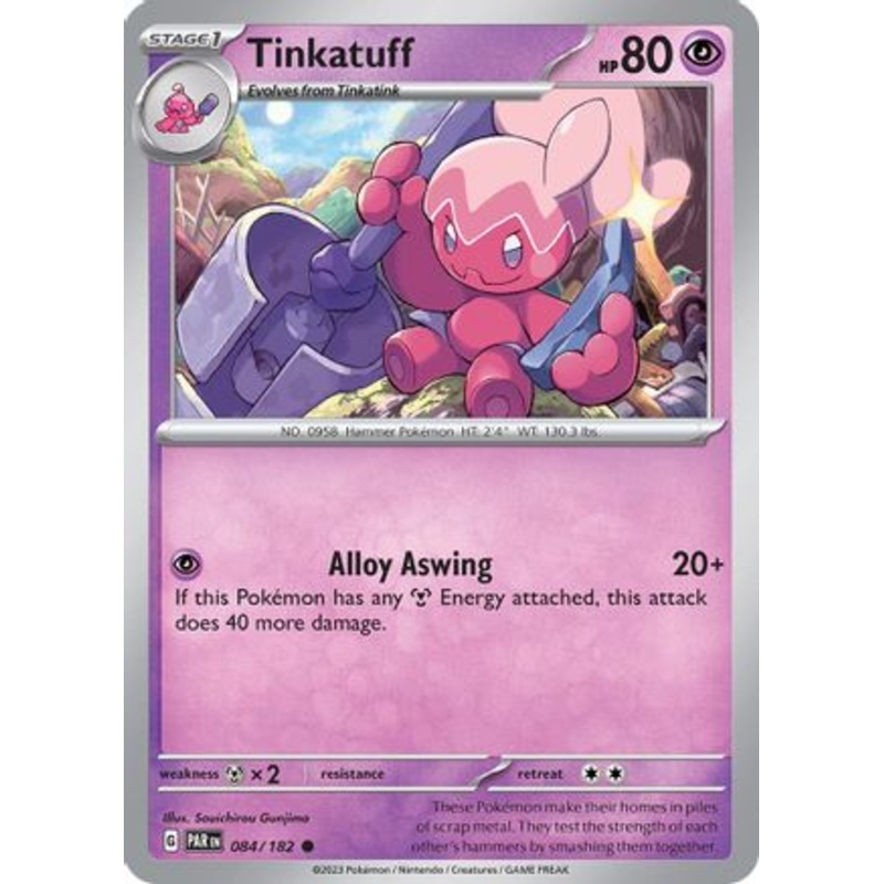 Tinkatuff 084/182  - Reverse Holofoil SV04 Paradox Rift - Common